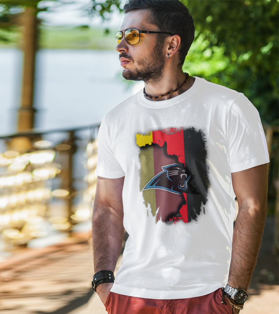 Germany Flag With Panthers Logo Together T-Shirt
