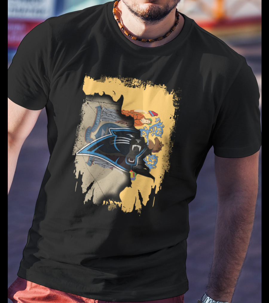 Panthers New Jersey State Emblem Fusion T-Shirt