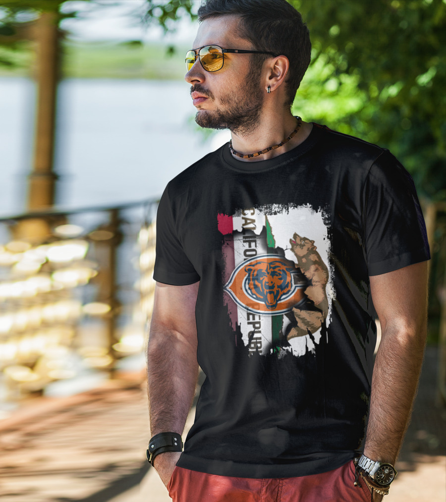 California Republic Chicago Bears Bear Logo Fusion T-Shirt