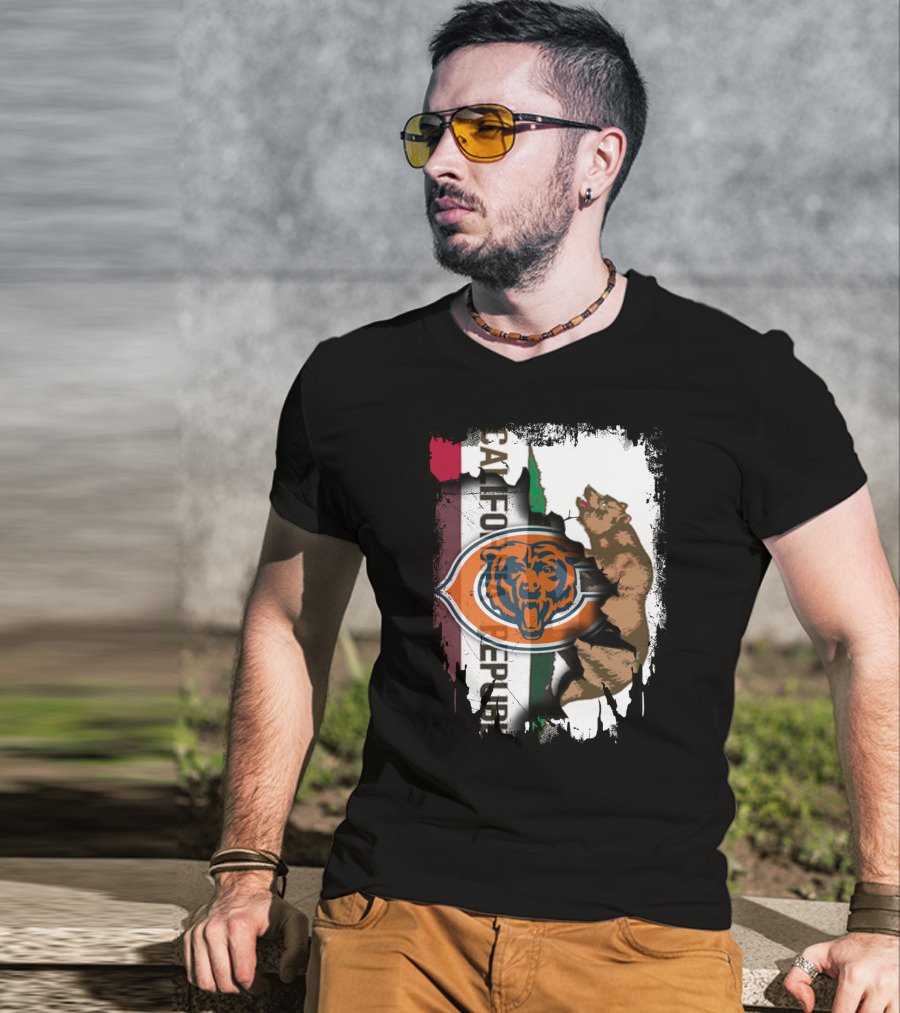 California Republic Chicago Bears Bear Logo Fusion T-Shirt