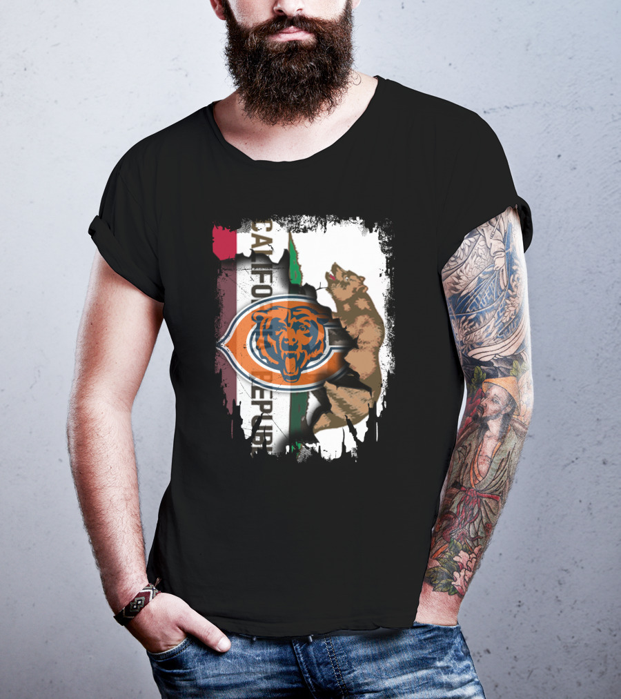 California Republic Chicago Bears Bear Logo Fusion T-Shirt