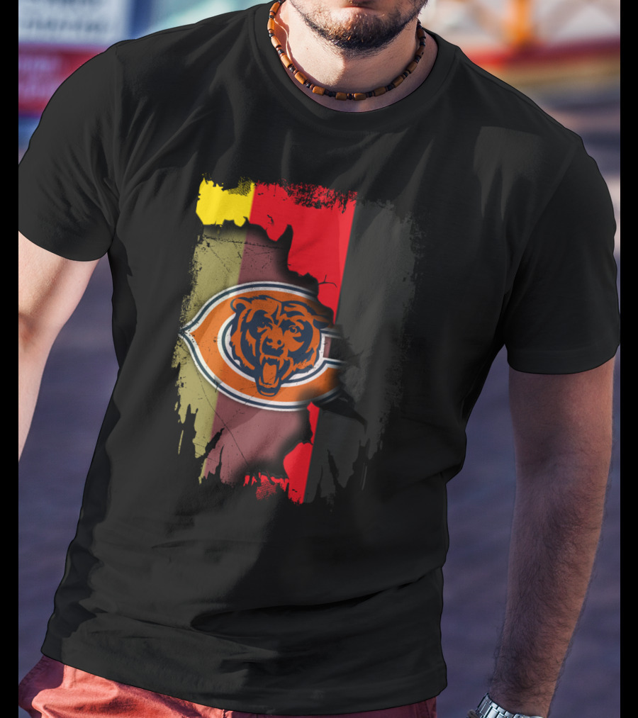 Chicago Bears Germany Flag Fusion T-Shirt