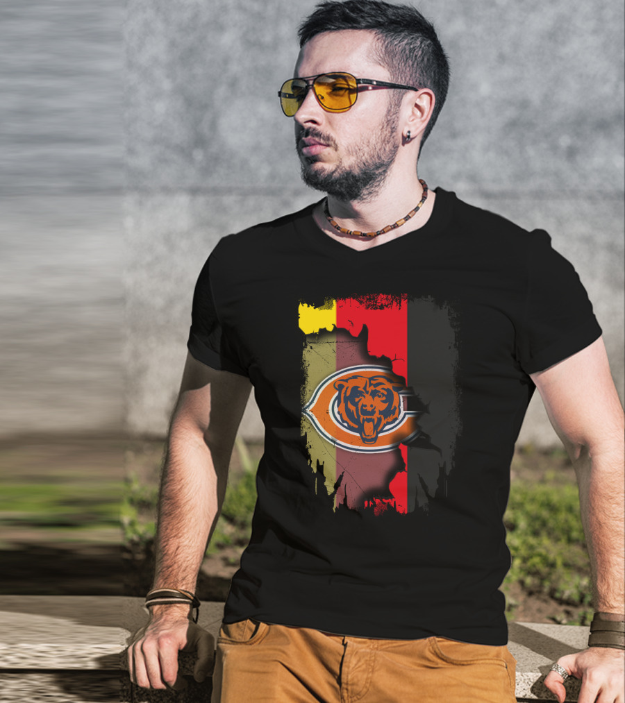 Chicago Bears Germany Flag Fusion T-Shirt