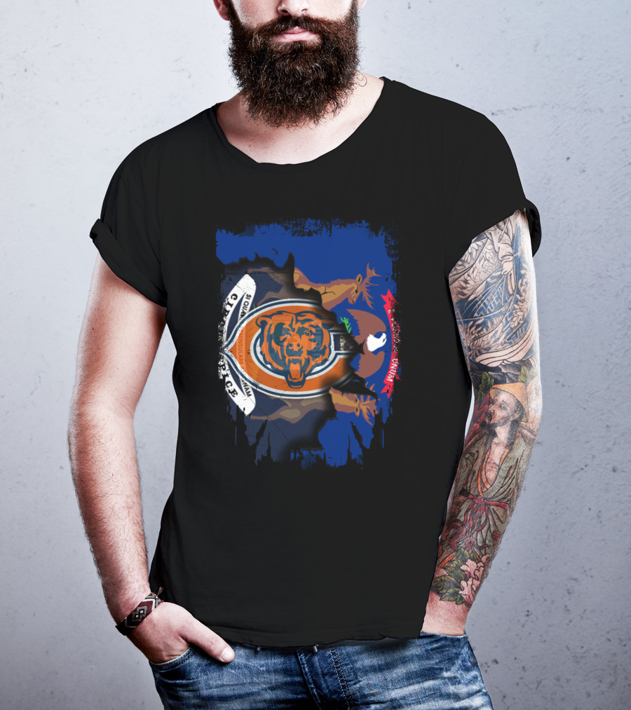 Detroit And Bears Together Michigan T-Shirt