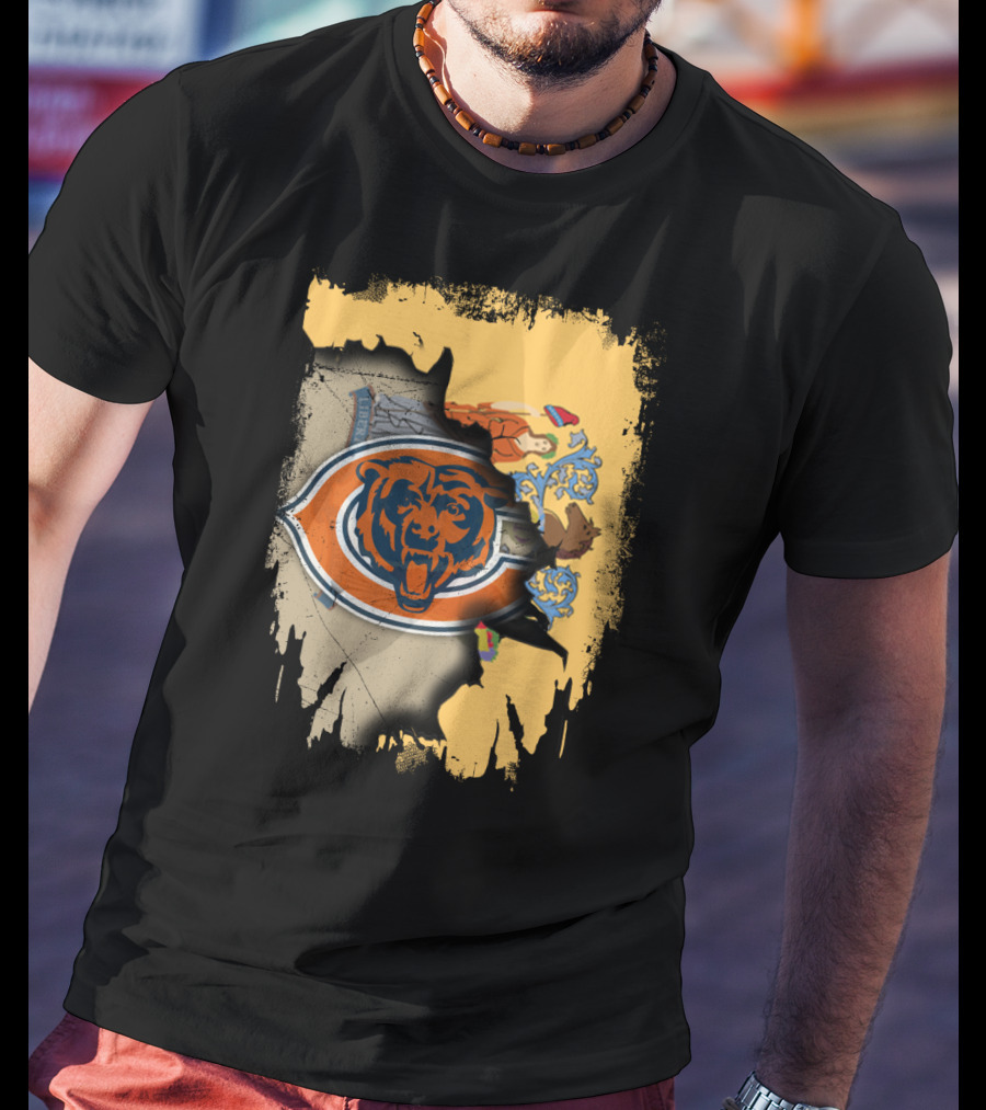 New Jersey Bears Emblem With State Map T-Shirt