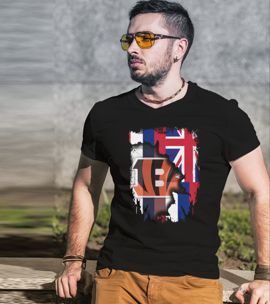 Together Hawaii Bengals Union Flag Fusion T-Shirt