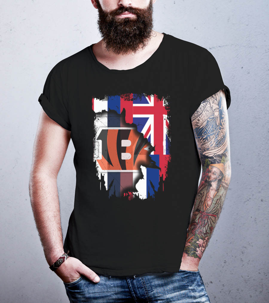 Together Hawaii Bengals Union Flag Fusion T-Shirt