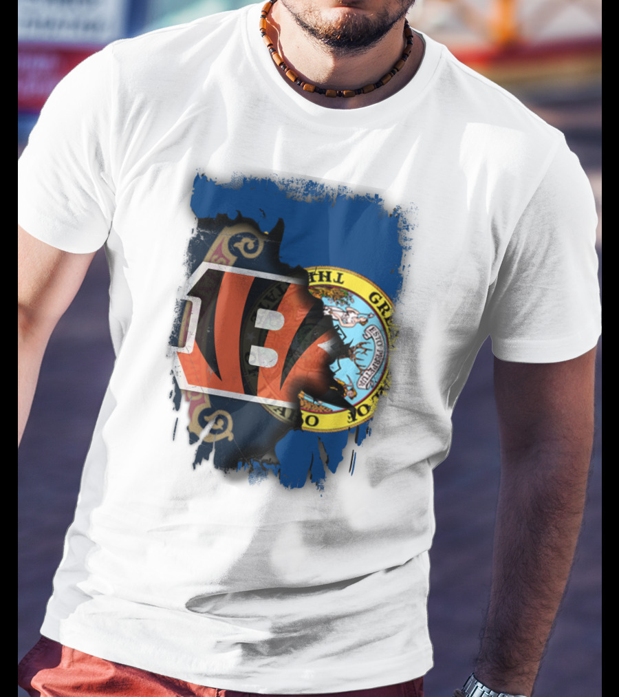 Idaho State United With Cincinnati Bengals Emblem T-Shirt
