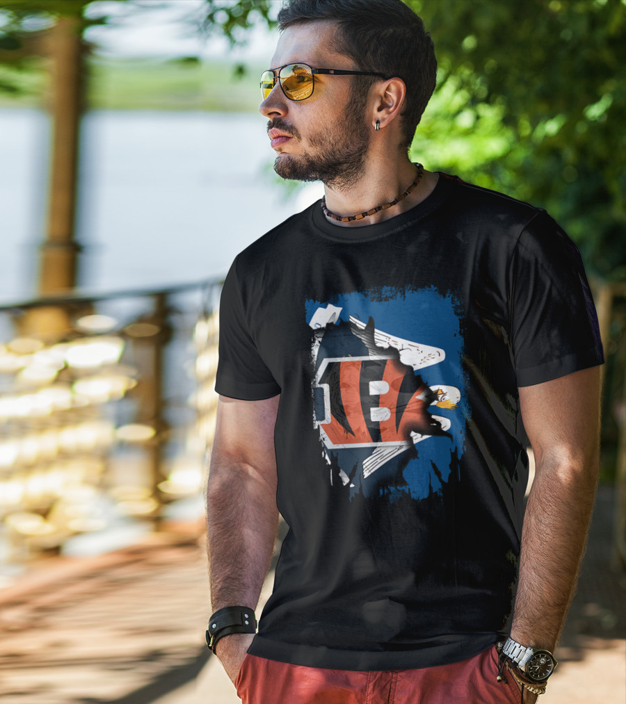 Together Louisiana Bengals Eagles Unity T-Shirt