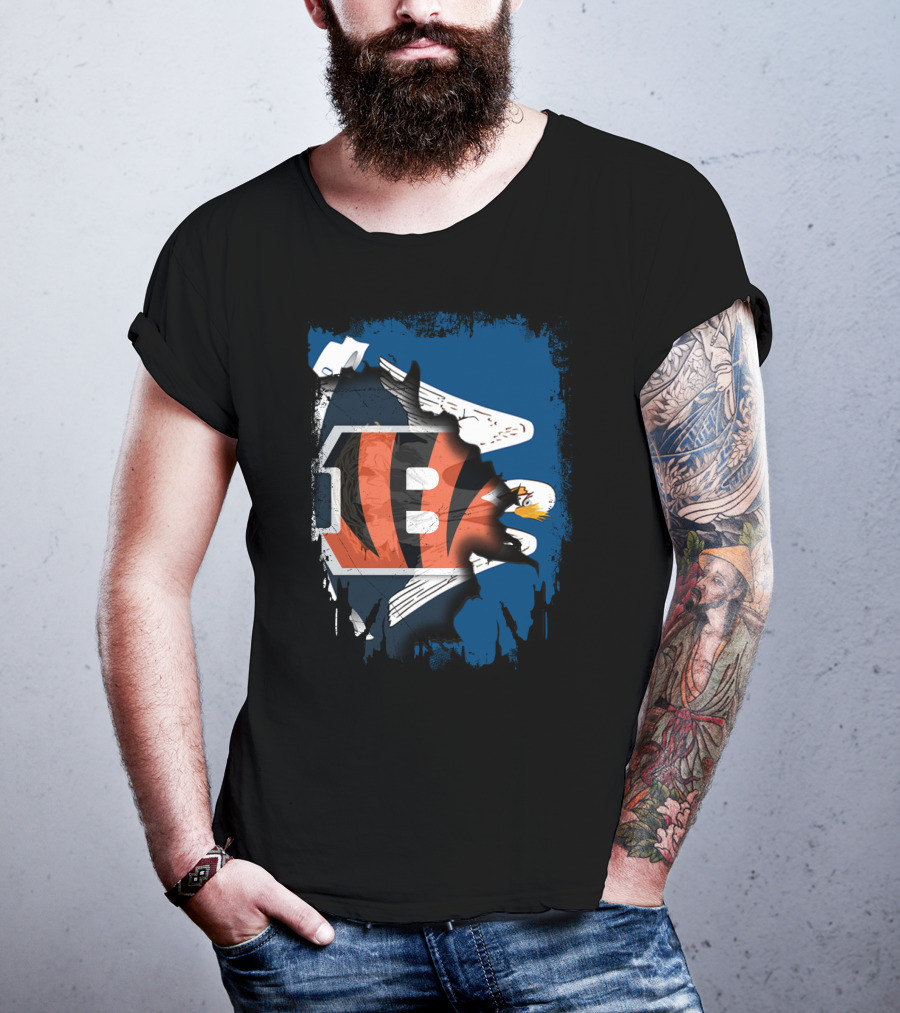 Together Louisiana Bengals Eagles Unity T-Shirt