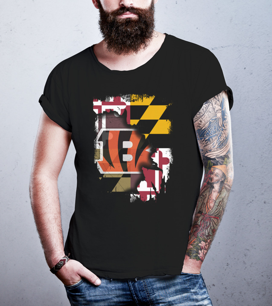 Maryland Flag Bengals Collaboration T-Shirt