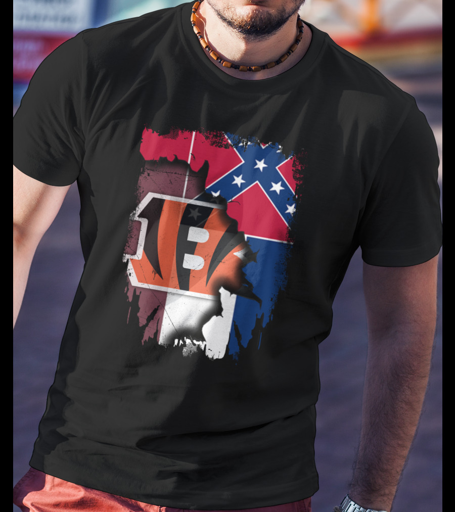 Mississippi Pride With Bengals Fusion T-Shirt