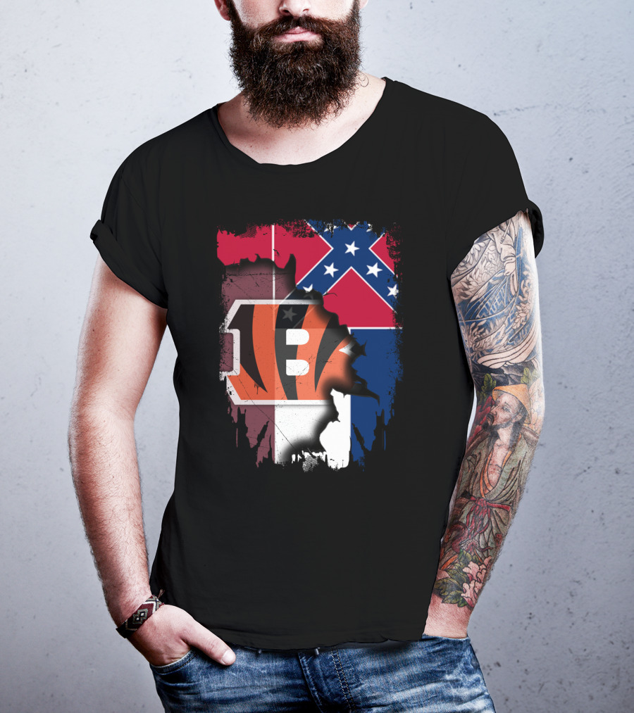 Mississippi Pride With Bengals Fusion T-Shirt