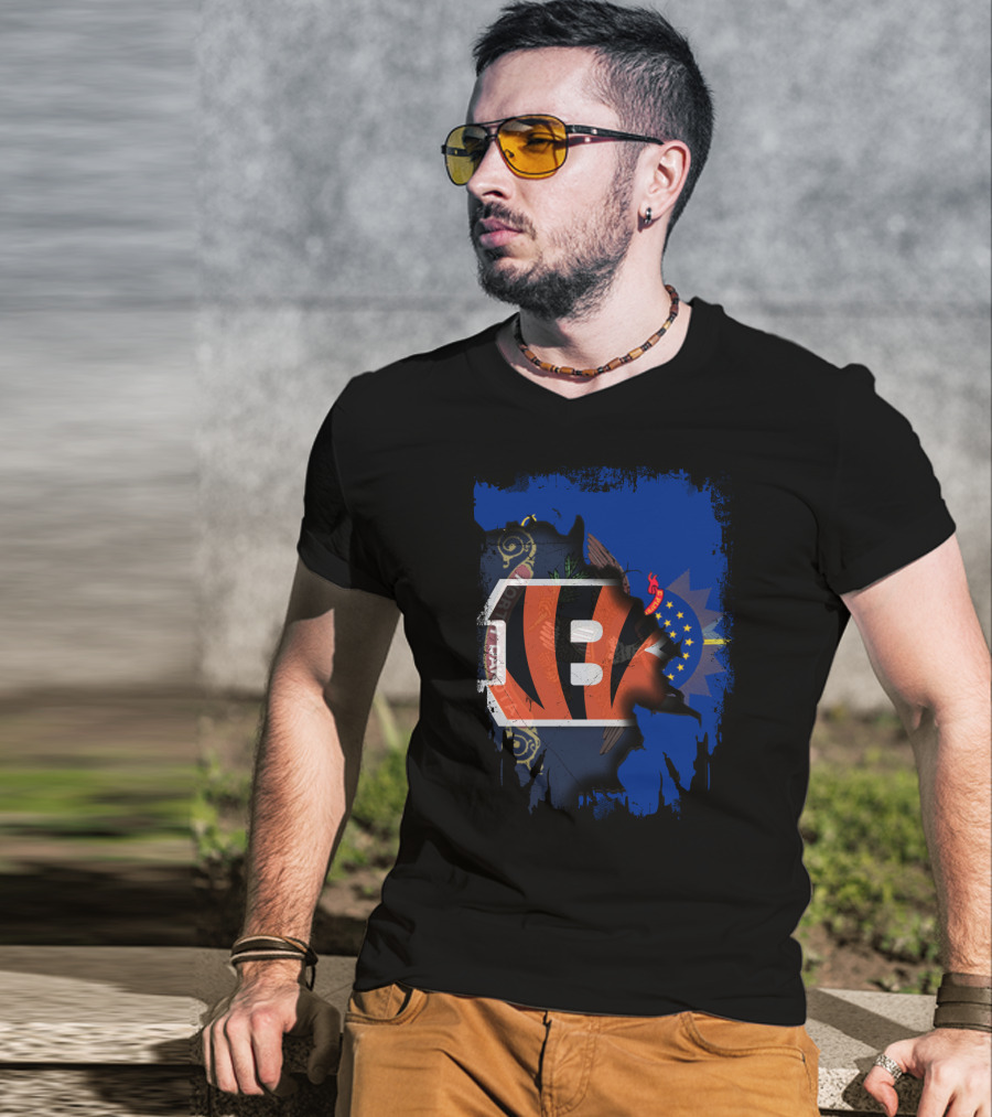 North Dakota State Pride With Cincinnati Bengals T-Shirt