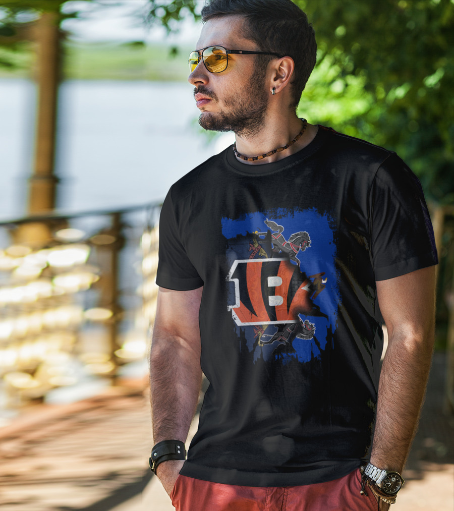 Pennsylvania Crest Merged With Bengals Logo Collaboration T-Shirt
