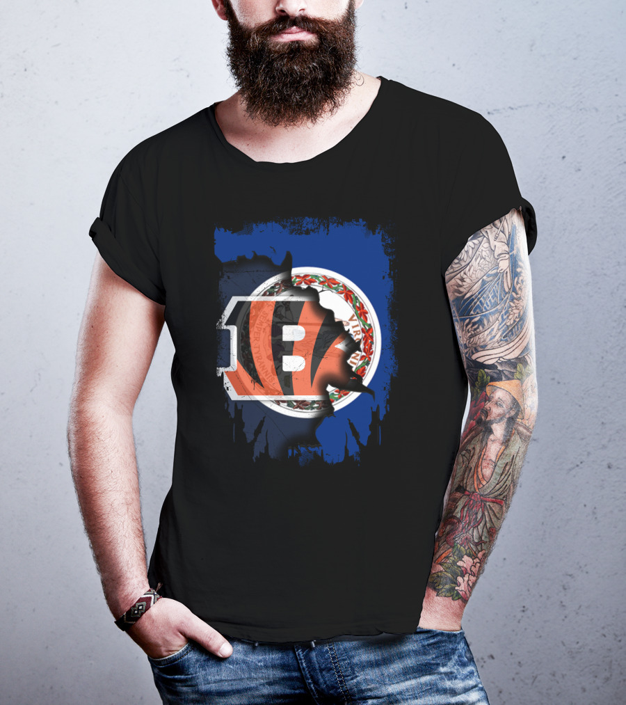 Virginia State Seal With Cincinnati Bengals T-Shirt