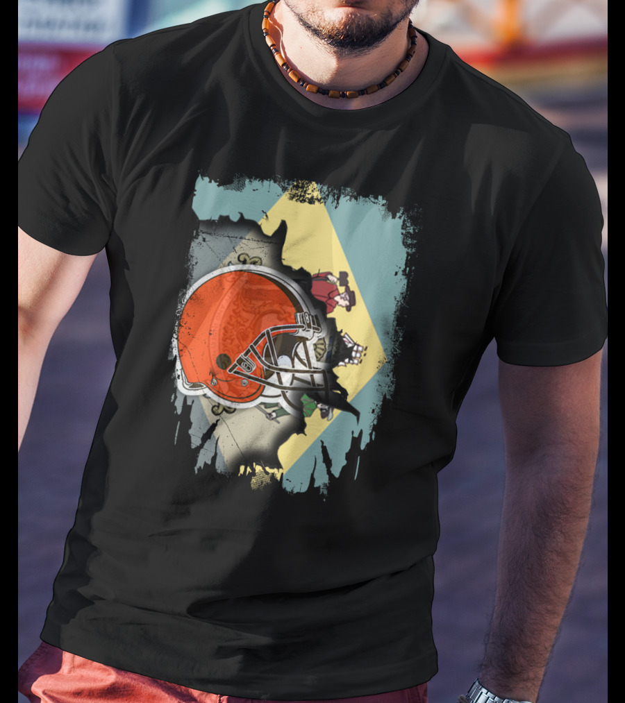 Delaware Meets Browns Helmet Collaboration T-Shirt