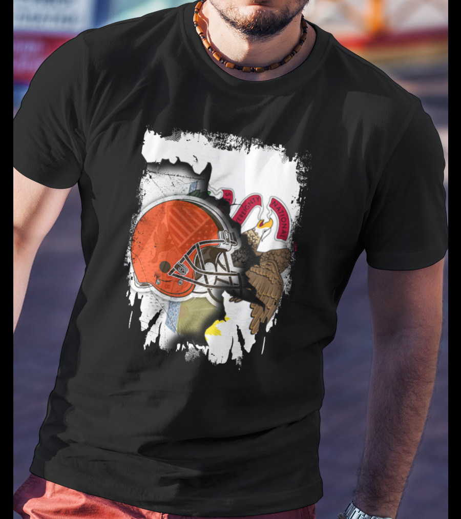Together Illinois Integrity With Browns Helmet Eagle T-Shirt