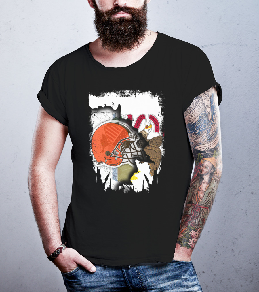 Together Illinois Integrity With Browns Helmet Eagle T-Shirt