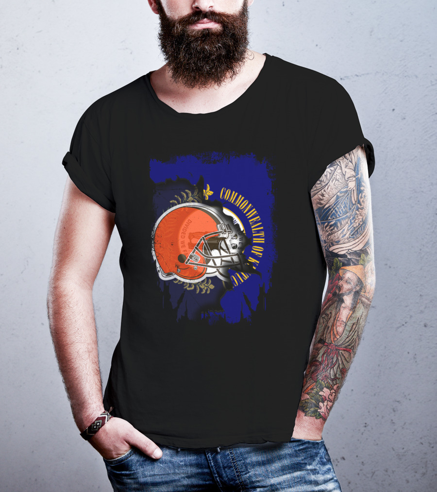 Commonwealth Of Kentucky Browns Helmet Together T-Shirt