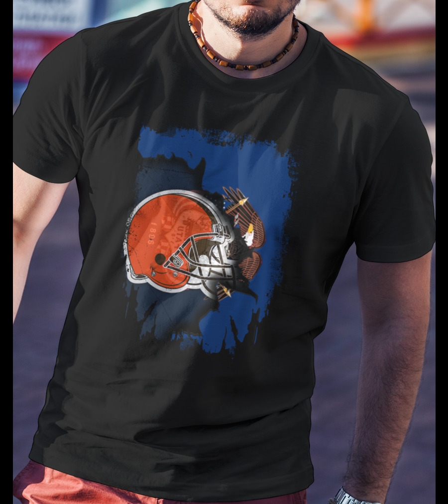 Together Utah Browns Helmet And Eagle T-Shirt