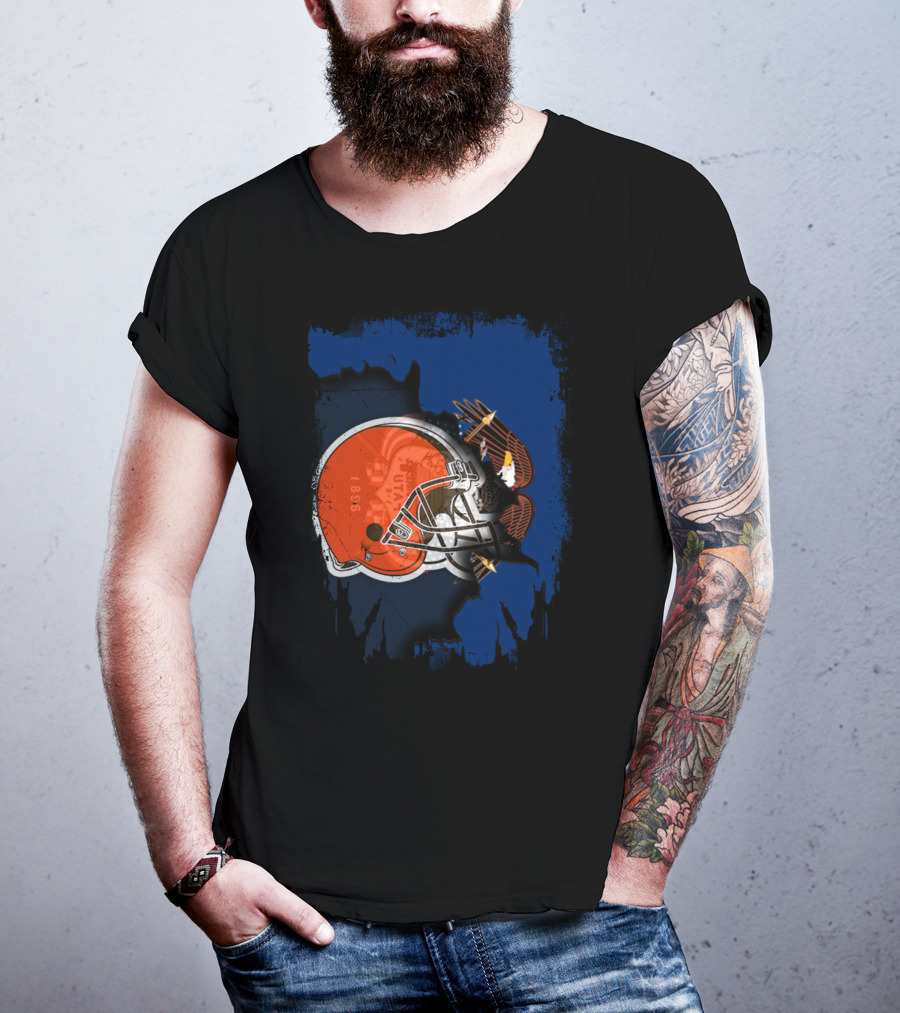 Together Utah Browns Helmet And Eagle T-Shirt