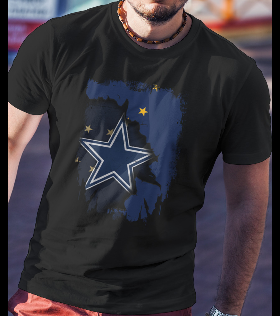 Together Alaska With Cowboys Star And State Outline T-Shirt