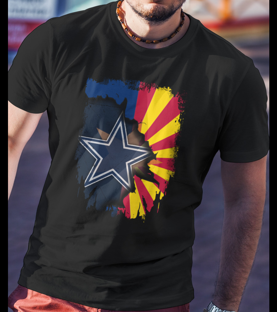 Cowboys Star Over Arizona Sunburst Together T-Shirt