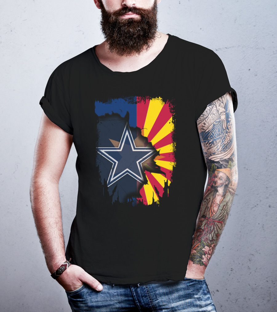 Cowboys Star Over Arizona Sunburst Together T-Shirt