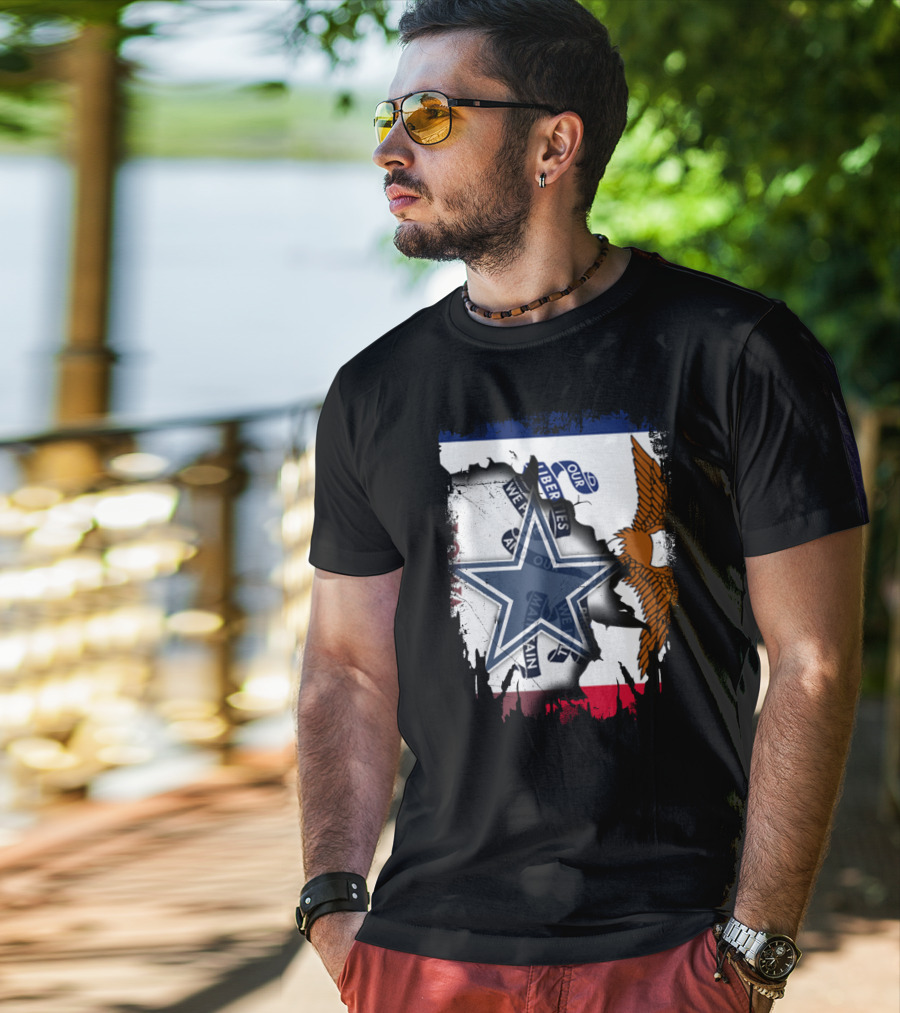Together Iowa With Cowboys Dallas Star And Eagle Flag T-Shirt
