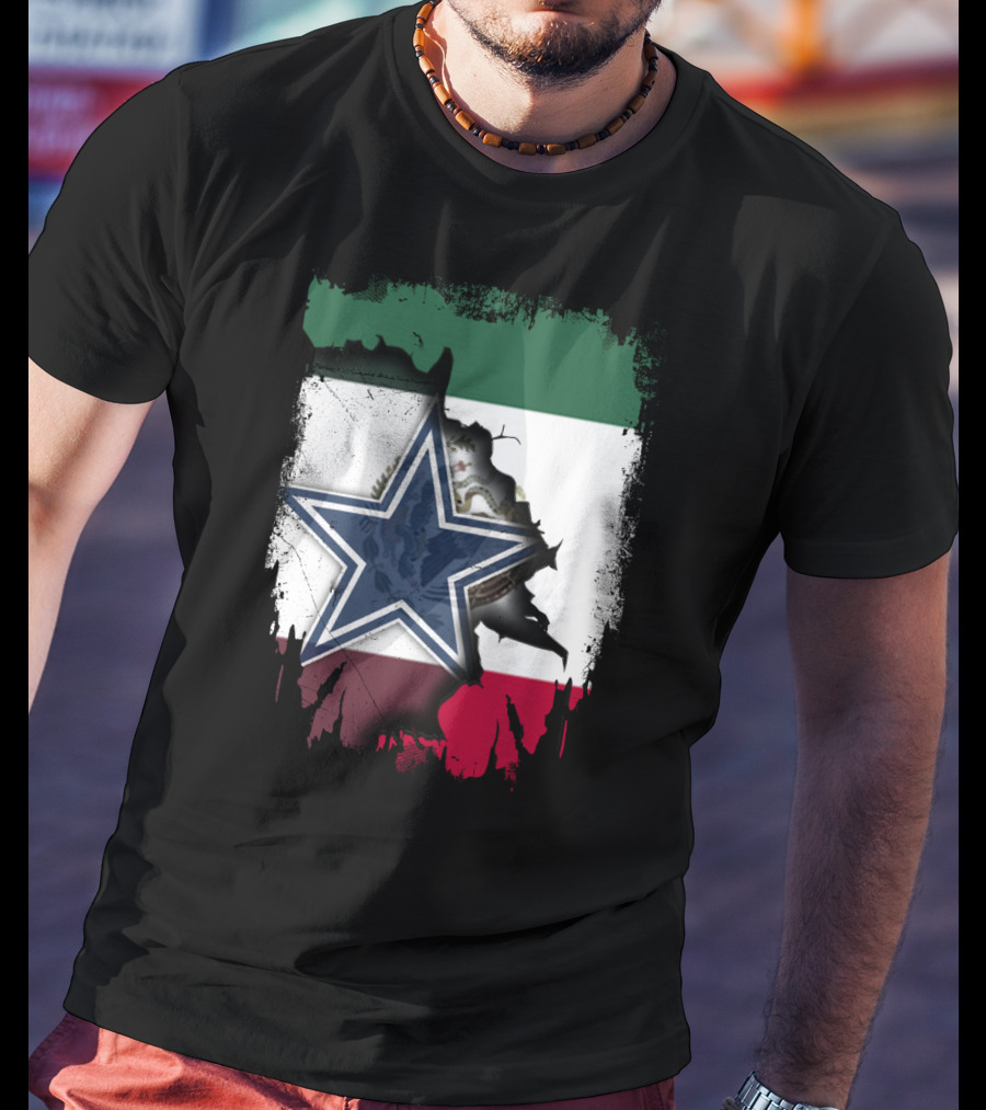 Together Mexico Dallas Cowboys Flag Star T-Shirt