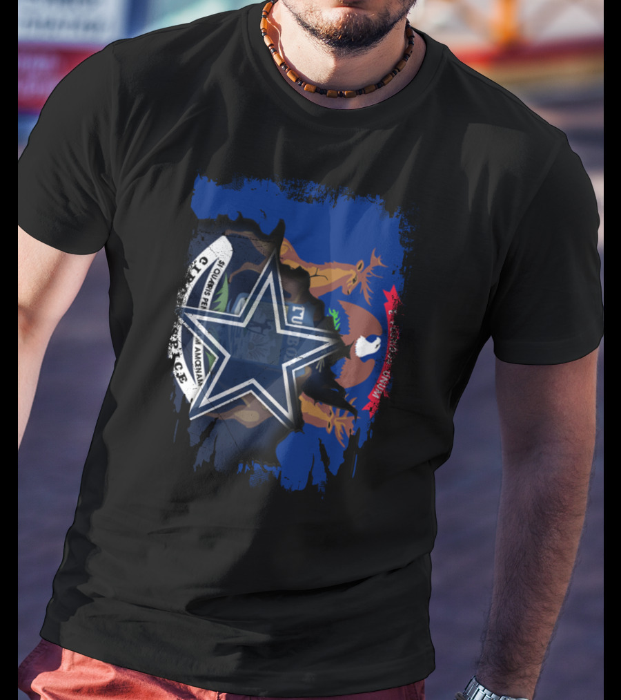 Together Michigan Dallas Cowboys Star Collaboration T-Shirt