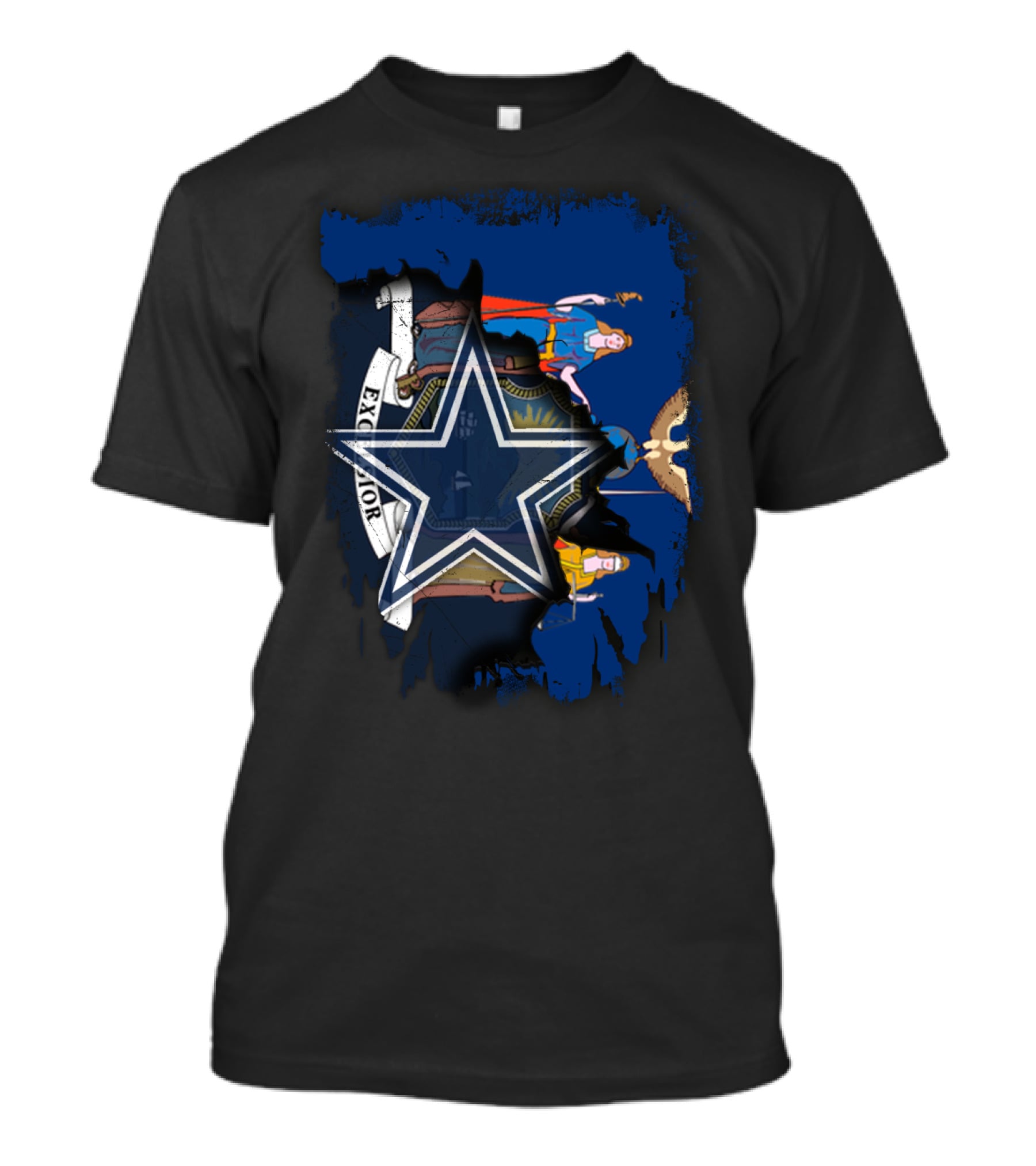 Excelsior Together New York State With Silver Star Cowboys T-Shirt