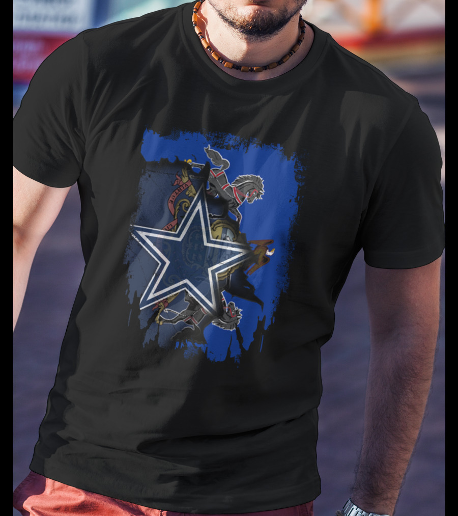 Pennsylvania State Symbol With Dallas Cowboys Star T-Shirt