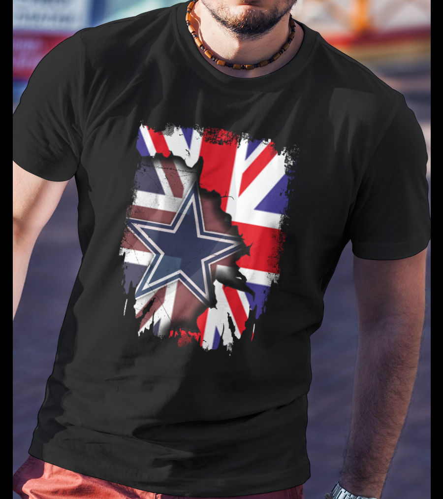 United Kingdom Dallas Cowboys Union Jack Star Combination T-Shirt