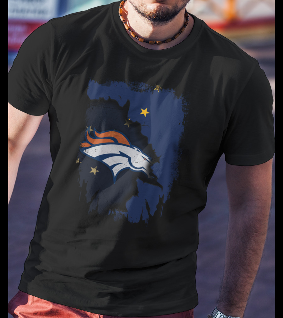 Together Alaska With Denver Broncos And Northern Stars T-Shirt