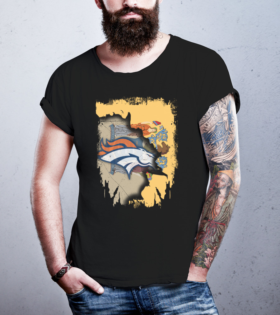 New Jersey And Broncos United Emblem T-Shirt