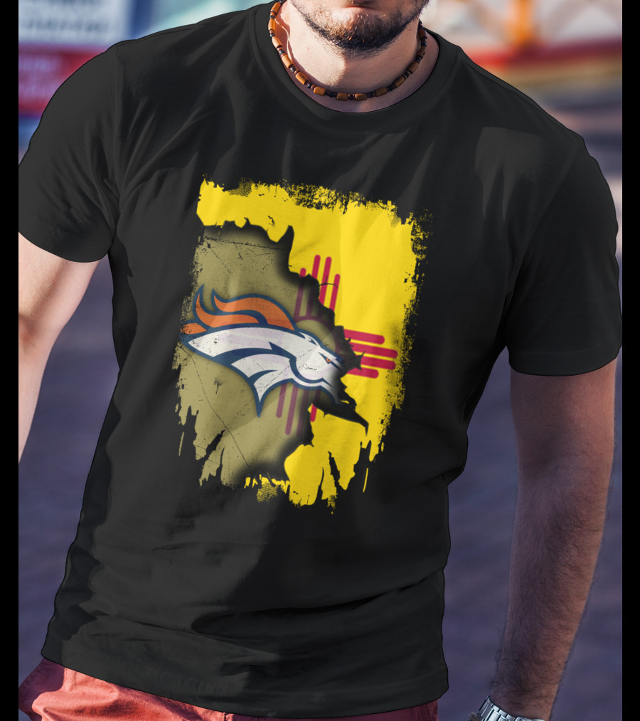 Together New Mexico With Denver Broncos Logo And Zia T-Shirt