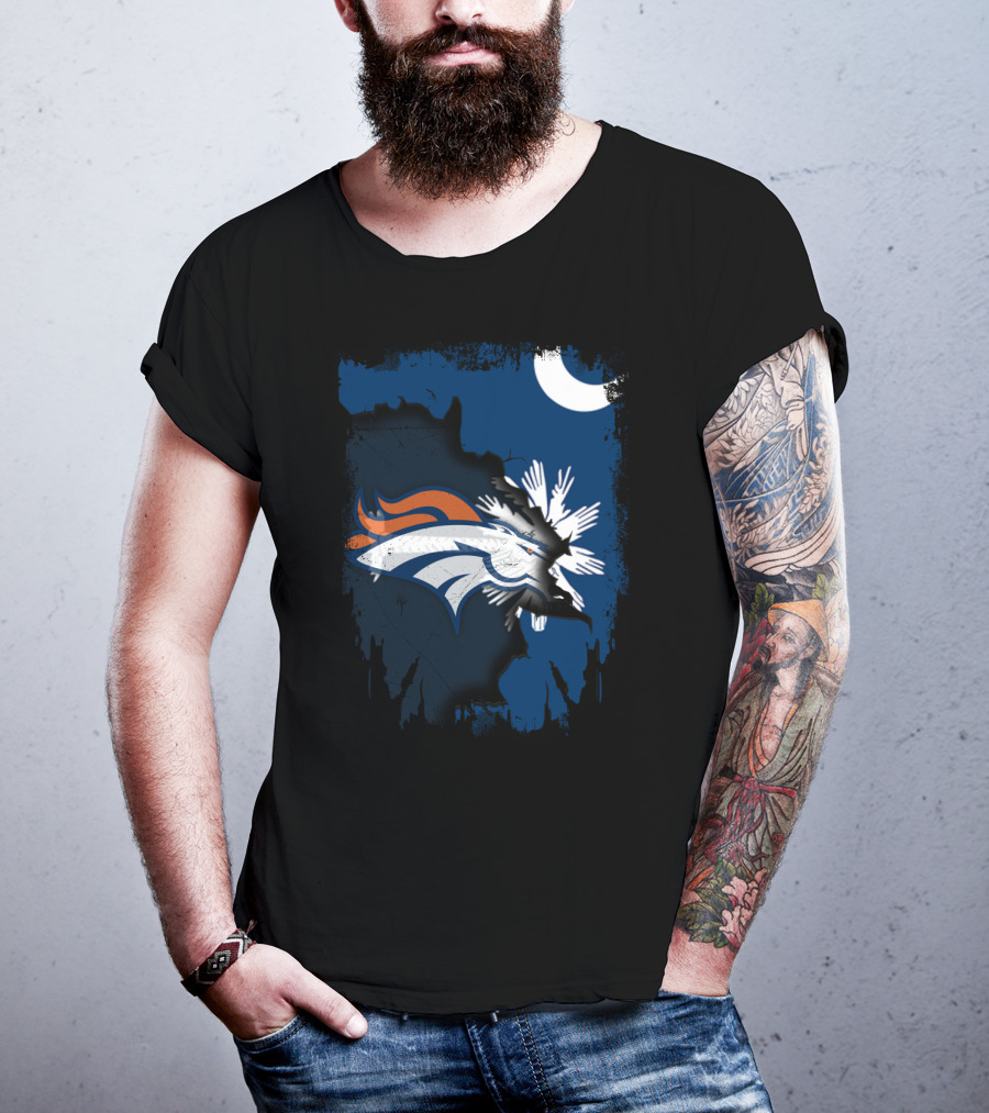 Together With Broncos In South Carolina Palmetto And Crescent T-Shirt