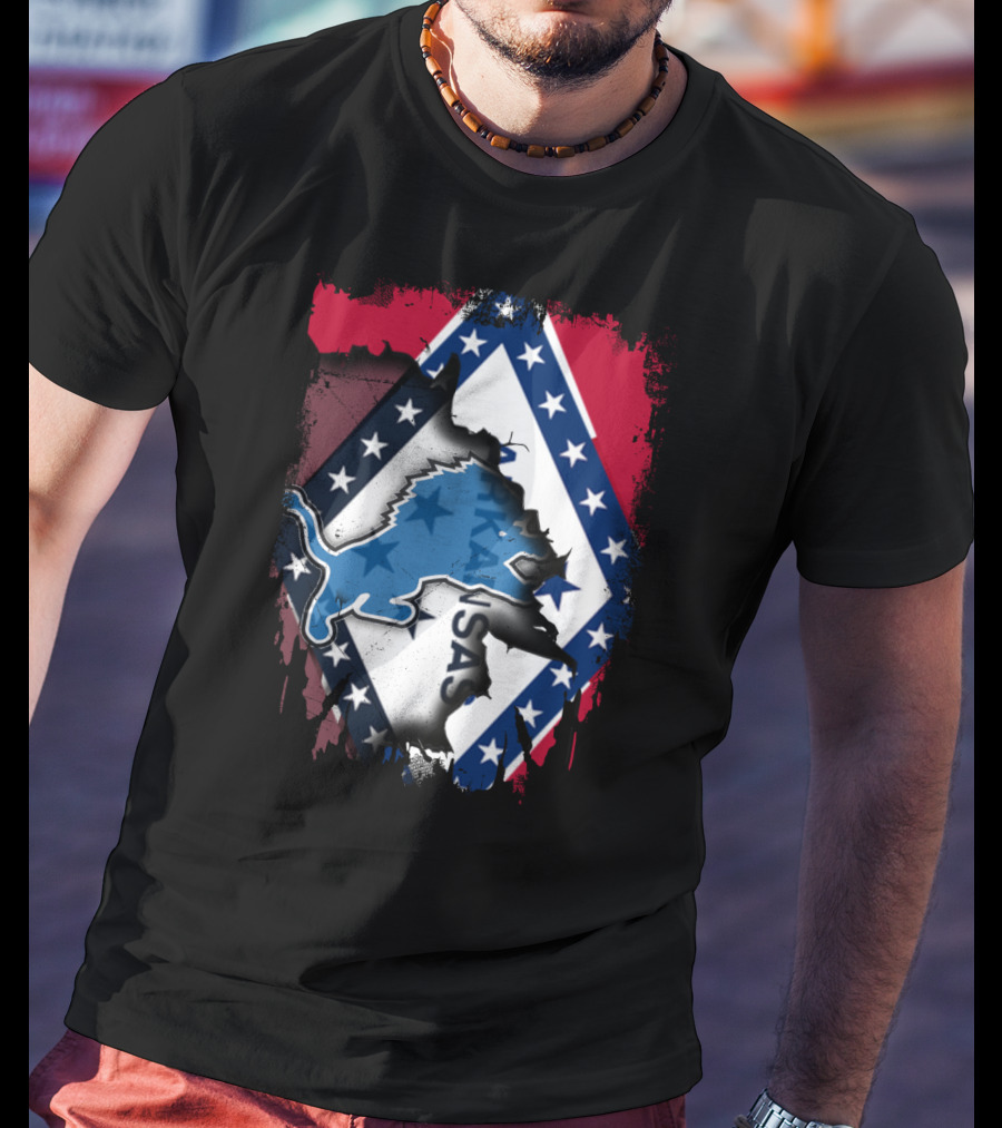 Arkansas Flag With Lions And Stars Iconic T-Shirt