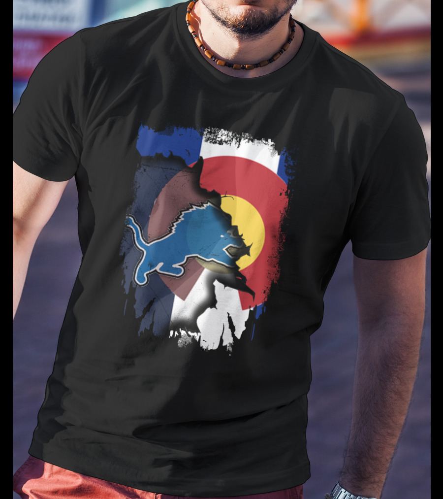 Together Colorado With Lions Detroit Pride Fusion T-Shirt