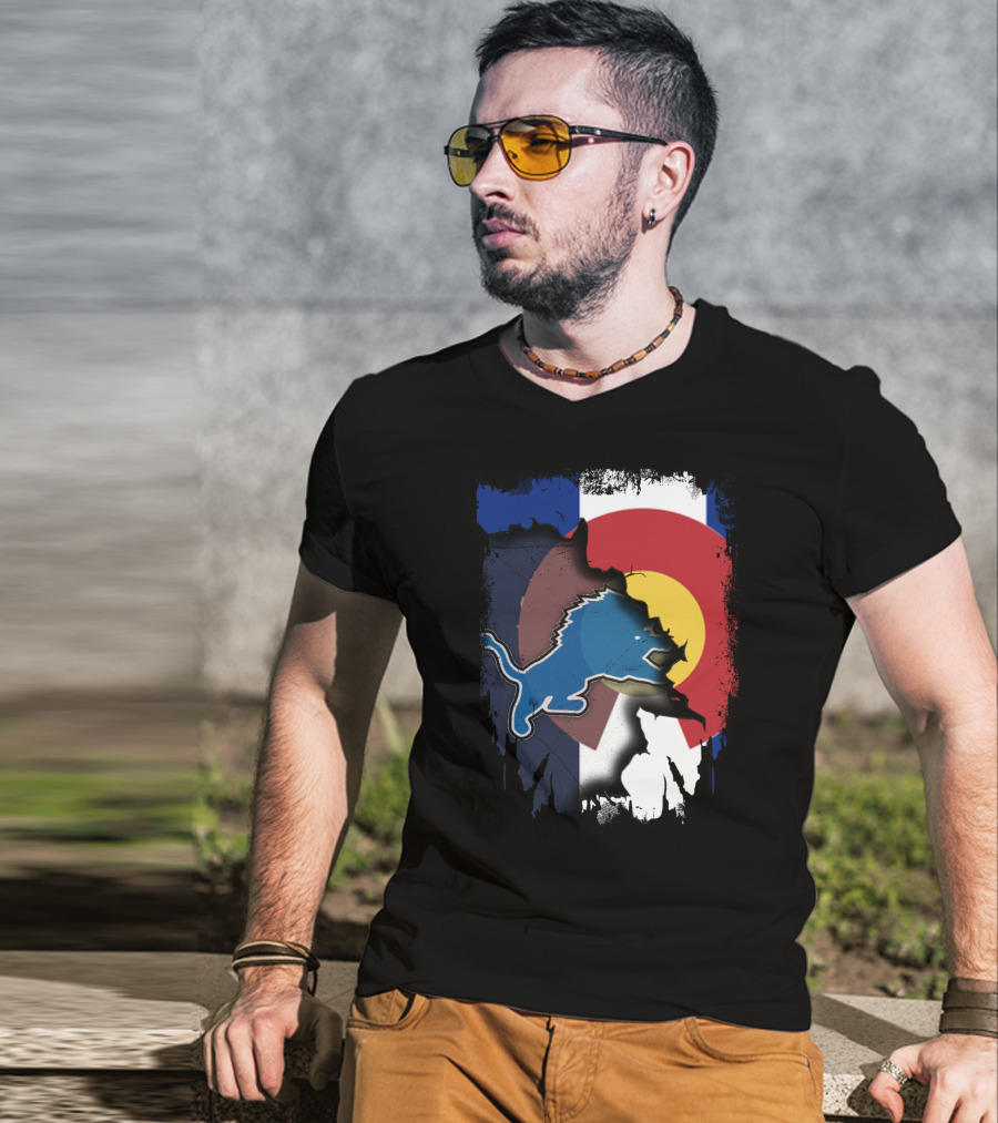 Together Colorado With Lions Detroit Pride Fusion T-Shirt