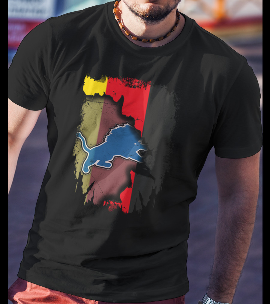 Together Germany Flag With Blue Lions T-Shirt