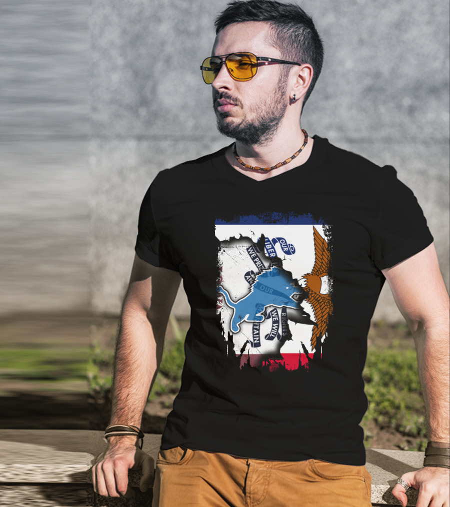 Detroit Lions Iowa Pride Clash T-Shirt