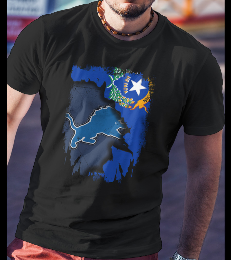 Together Nevada Detroit Lions Nevada State Pride T-Shirt