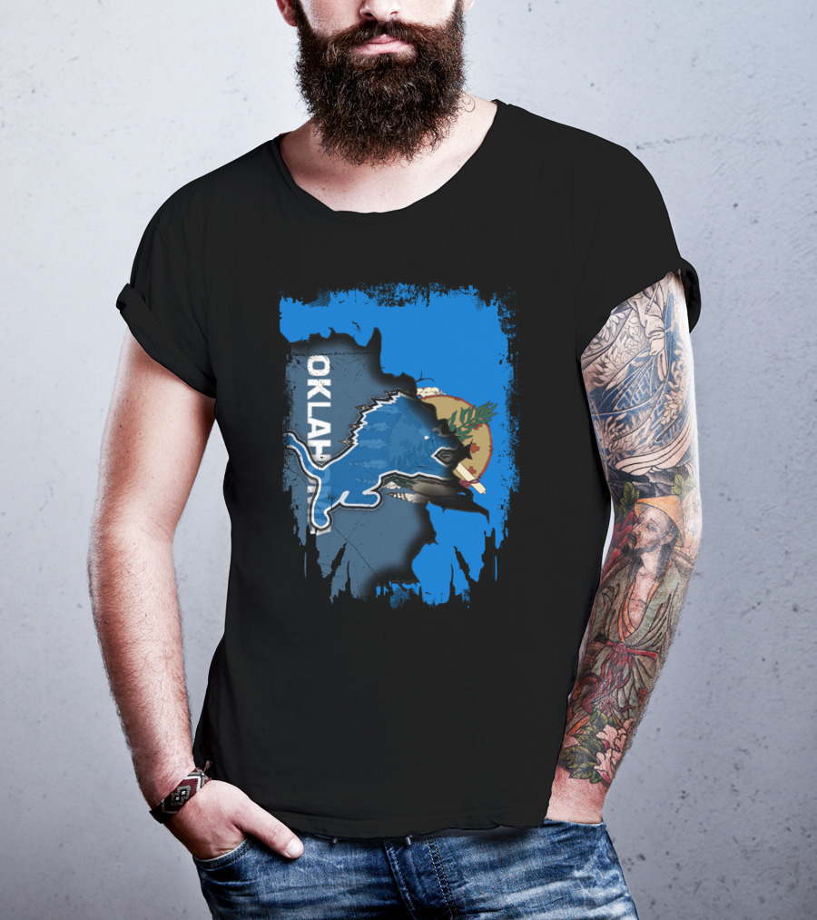 Oklahoma Detroit Lions Mashup T-Shirt