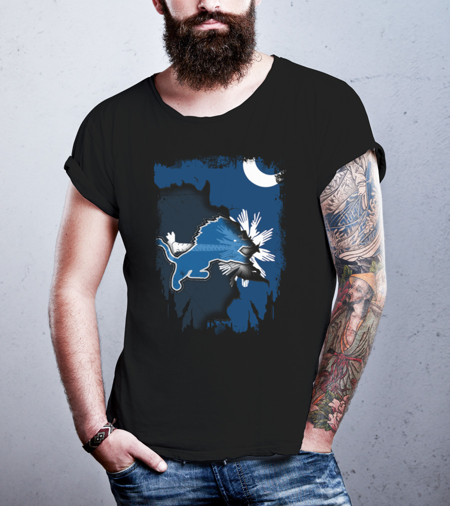 Together South Carolina With Detroit Lions And Palmetto Moon T-Shirt