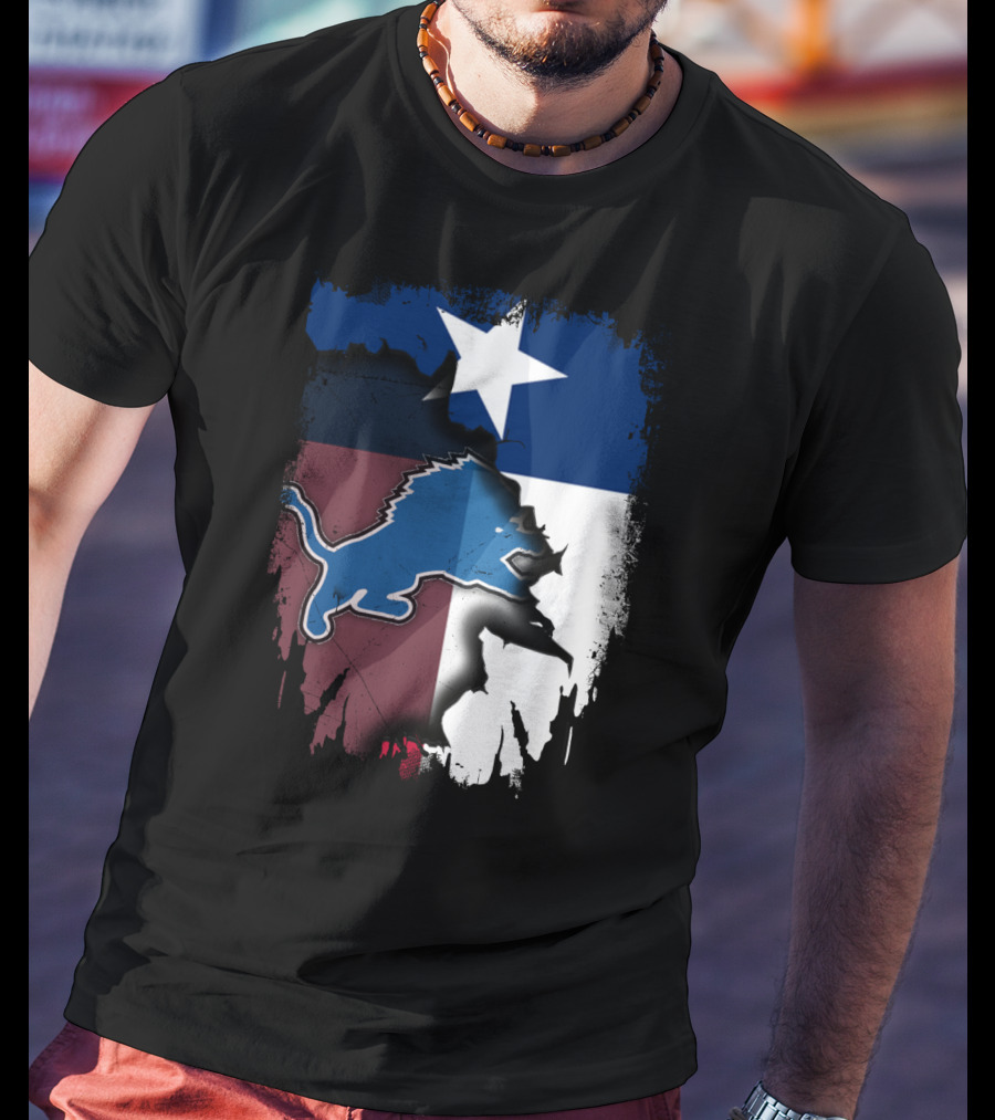 Together Texas Pride With Detroit Lions Emblem T-Shirt
