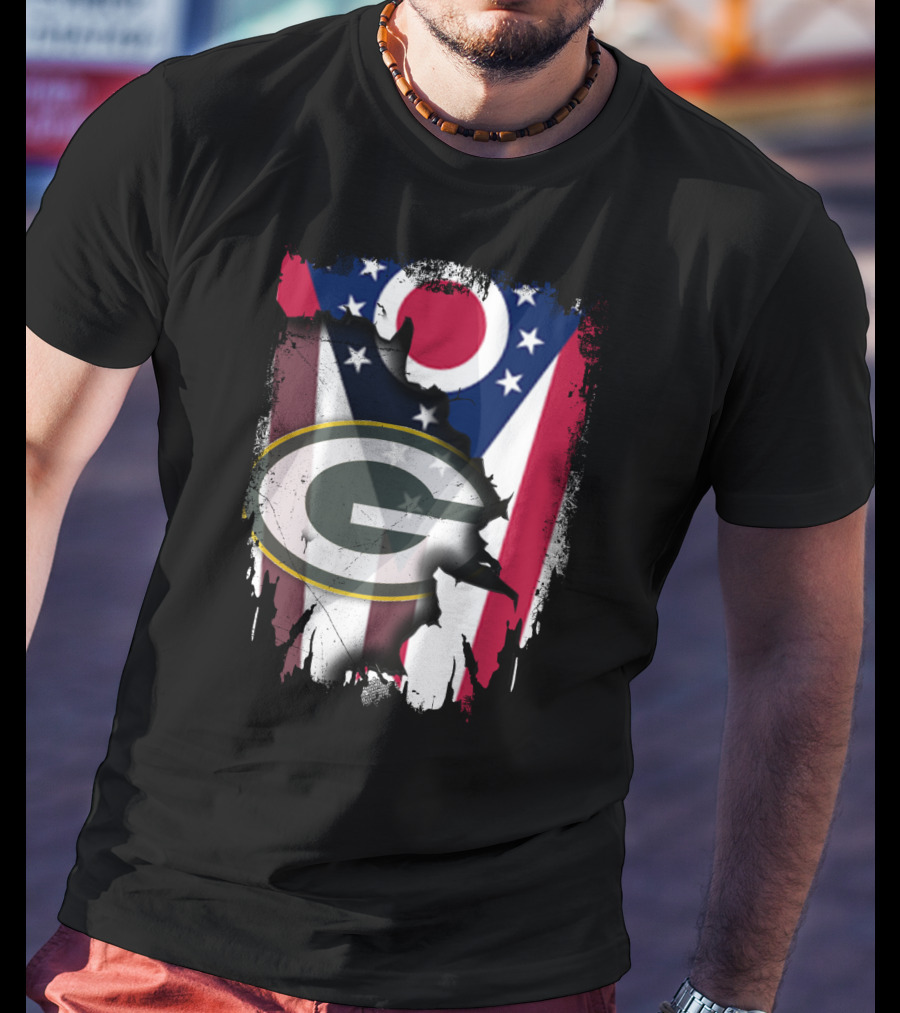 Together Ohio Flag With Green Bay Packers T-Shirt