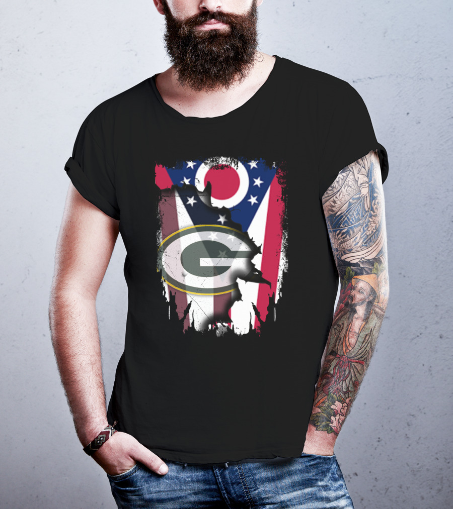 Together Ohio Flag With Green Bay Packers T-Shirt